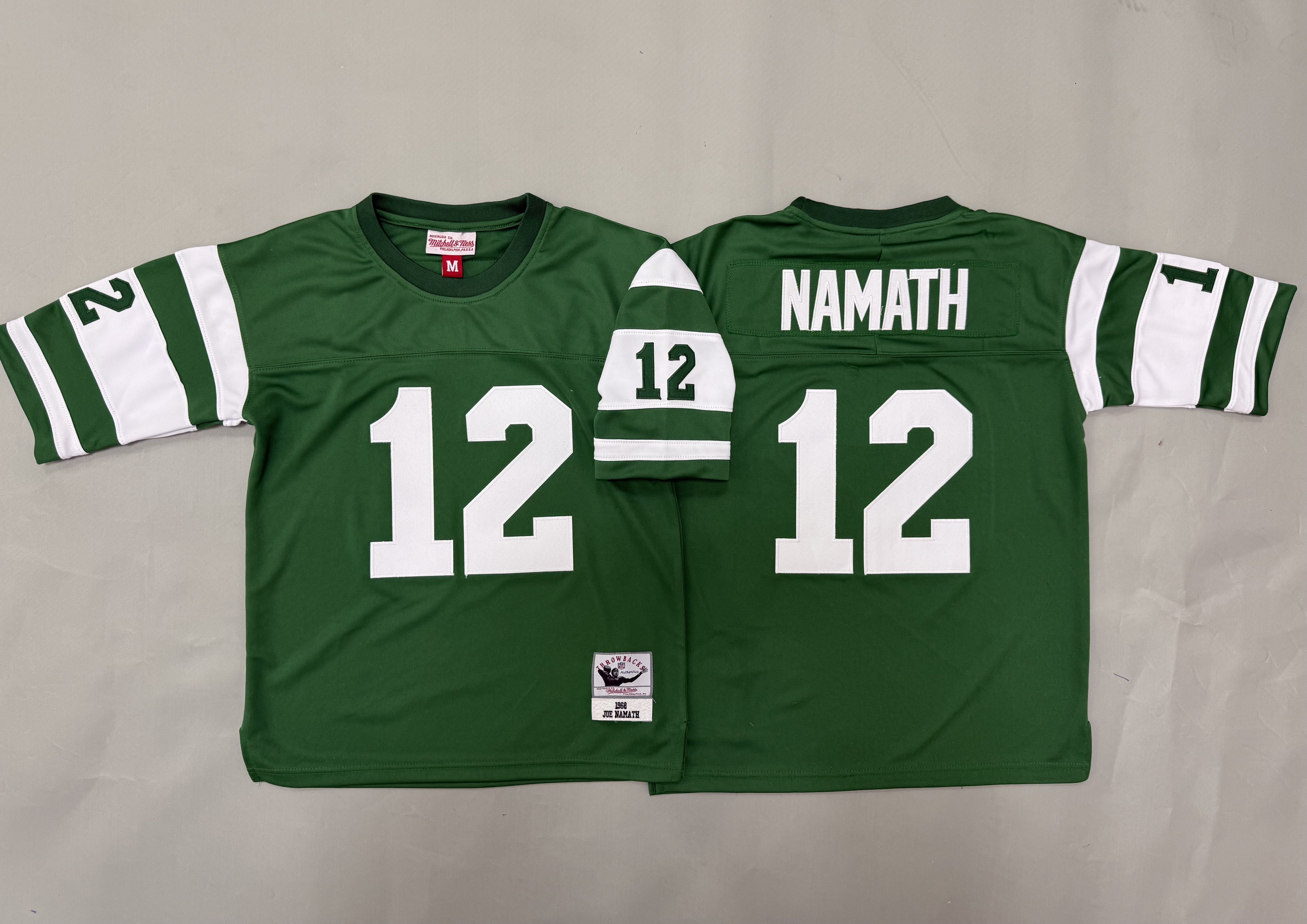 Youth 2026 New York Jets #12 Namath Green Throwback Limited NFL Jersey style 01->youth nfl jersey->Youth Jersey